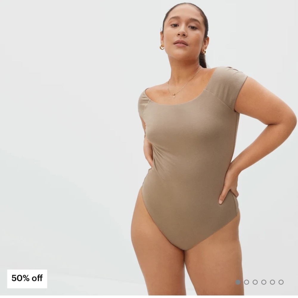 Everlane the off the shoulder bodysuit clay